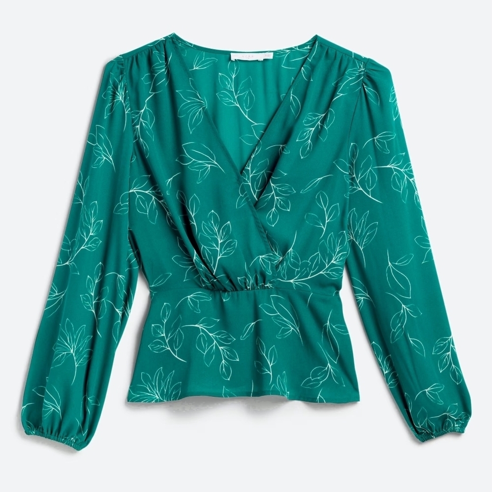 Lush - Cinda Surplice Peplum Blouse